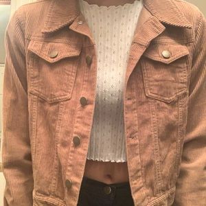 Cropped corduroy jacket.